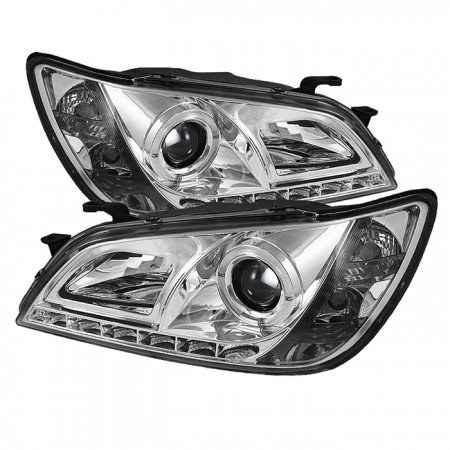 Ксеноновые фары, Spyder Auto, для Lexus IS300 2001-2005, LED Halo, (Chrome)